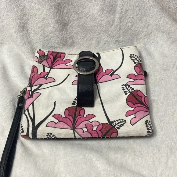 Floral Pink and Black Wristlet Clutch from Roxy - Picture 9 of 15